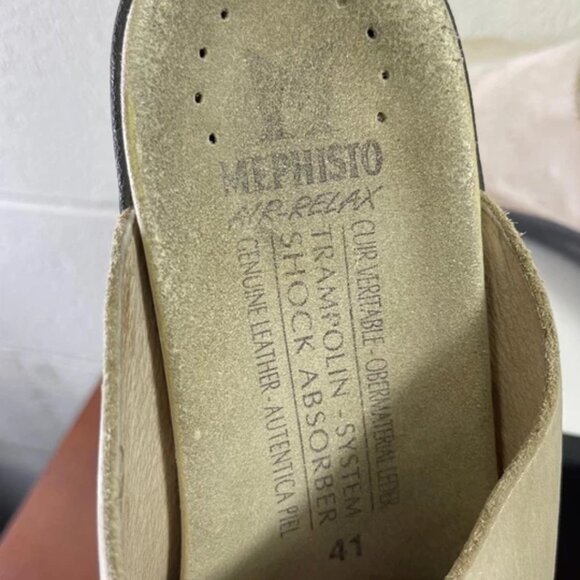 Mephisto Air Relax Sandals Slip On Beige Nubuck Leather Women's 41 EU/11 US - Picture 7 of 9